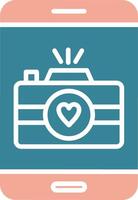 Wedding Photos Glyph Two Color Icon vector