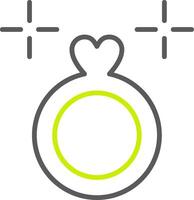 Wedding Ring Line Two Color Icon vector
