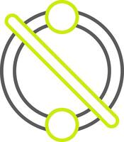 Piercing Line Two Color Icon vector