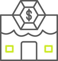 Pawn Shop Line Two Color Icon vector