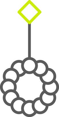 Belly Piercing Line Two Color Icon