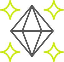 Crystal Line Two Color Icon vector