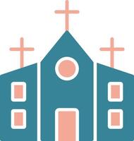 Church Glyph Two Color Icon vector