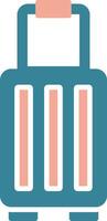 Suitcase Glyph Two Color Icon vector