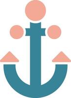 Anchor Glyph Two Color Icon vector