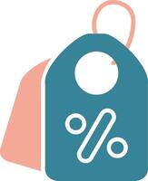 Price Tag Glyph Two Color Icon vector