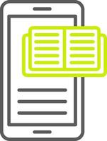 Ebook Line Two Color Icon vector