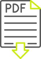 Pdf Line Two Color Icon vector