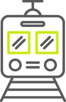Train Line Two Color Icon vector