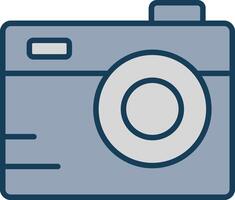 Camera Line Filled Grey Icon vector