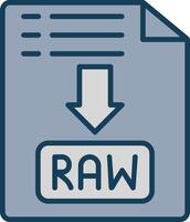 Raw Line Filled Grey Icon vector