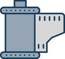 Cartridge Line Filled Grey Icon vector