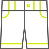 Shorts Line Two Color Icon vector