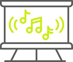 Music Class Line Two Color Icon vector