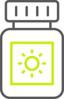 Sun Block Line Two Color Icon vector