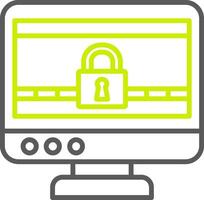 Ransomware Line Two Color Icon vector