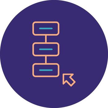 Tareas línea dos color circulo icono vector