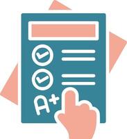 Exam Glyph Two Color Icon vector