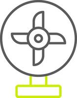 Cooling Fan Line Two Color Icon vector