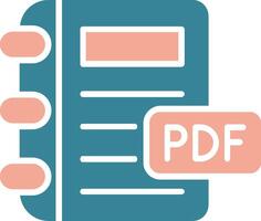 Pdf Glyph Two Color Icon vector