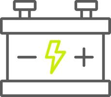 Car Battery Line Two Color Icon vector