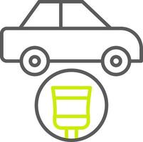 Car Painting Line Two Color Icon vector