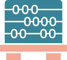 Abacus Glyph Two Color Icon vector