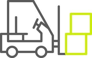 Lift Truck Line Two Color Icon vector