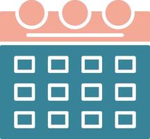 Calendar Glyph Two Color Icon vector