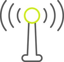 Antenna Line Two Color Icon vector