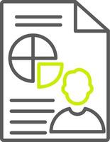 Presentation Line Two Color Icon vector