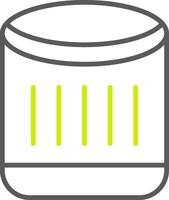 Oil Filter Line Two Color Icon vector