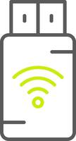 Pendrive Line Two Color Icon vector