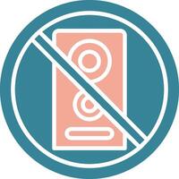 No speaker Glyph Two Color Icon vector