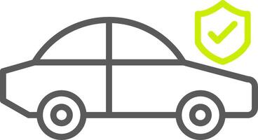 Car Insurance Line Two Color Icon vector