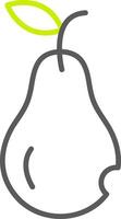 Pear Line Two Color Icon vector