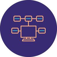 Tasks Line Two Color Circle Icon vector
