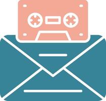 Voice Mail Glyph Two Color Icon vector