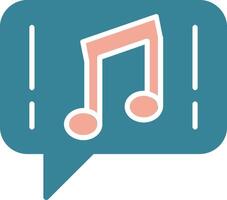 Music Glyph Two Color Icon vector