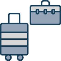 Bags Line Filled Grey Icon vector