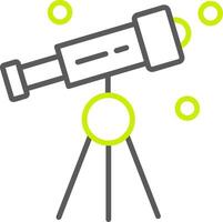 Telescope Line Two Color Icon vector