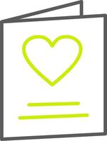Greeting Card Line Two Color Icon vector