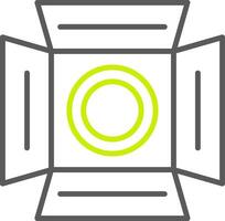 Spotlight Line Two Color Icon vector