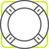 Life Ring Line Two Color Icon vector