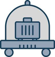 Cart Line Filled Grey Icon vector