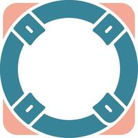 Life Ring Glyph Two Color Icon vector