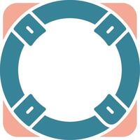 Life Ring Glyph Two Color Icon vector