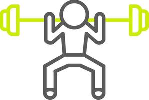 Weight Lifting Line Two Color Icon vector