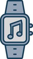 Music Line Filled Grey Icon vector