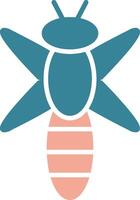 Dragonfly Glyph Two Color Icon vector
